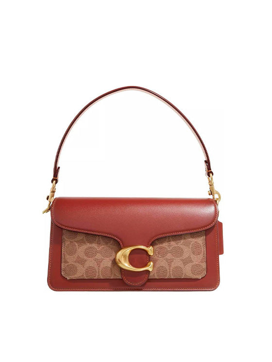 Bolsa de ombro Coach Tabby 26 em lona Castanho