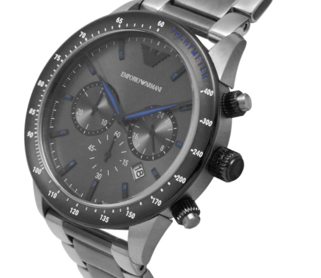 Reloj Emporio Armani AR11391 Mario para hombre – Acero inoxidable gris
