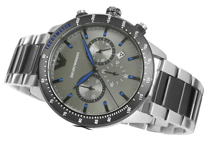 Reloj Emporio Armani AR11391 Mario para hombre – Acero inoxidable gris