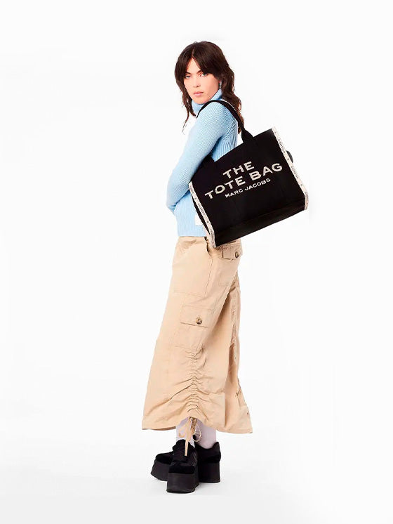Bolsa Tote Marc Jacobs The Jacquard Large Preto