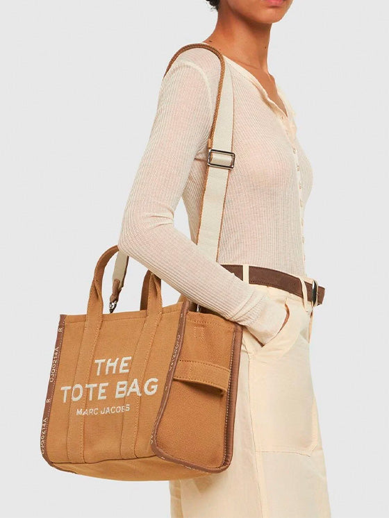 Bolsa Tote Marc Jacobs The Jacquard Medium Camel