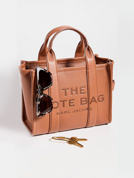 Bolsa de mão Tote Marc Jacobs H009L01SP21 Leather Small Castanho