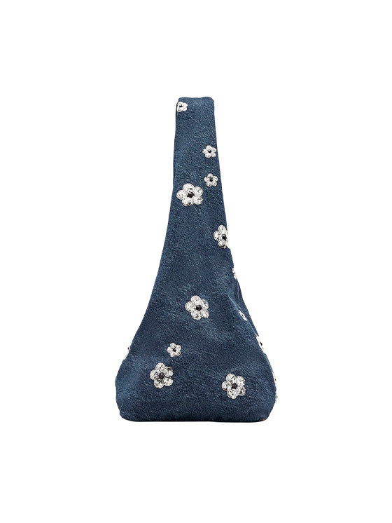 Bolsa Saco Marc Jacobs  Sequin Daisy Denim Azul