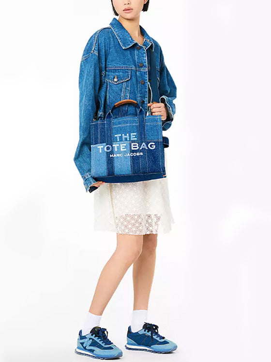 Bolsa de mão Tote Marc Jacobs The Denim Medium Azul
