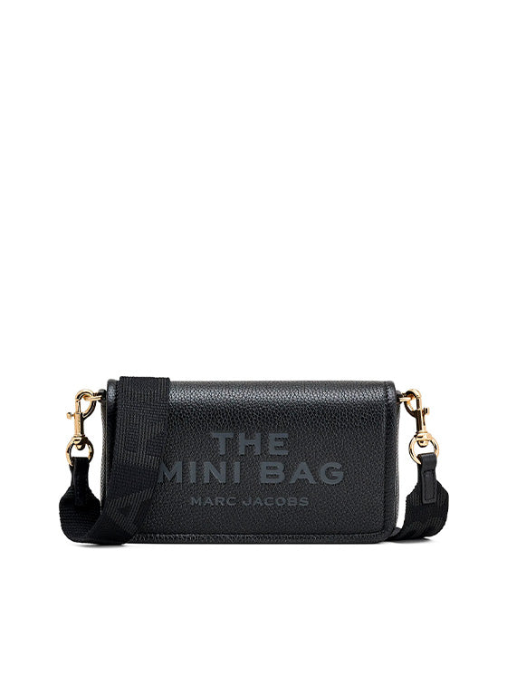 Mala de ombro Marc Jacobs The Leather Mini Tote Preto