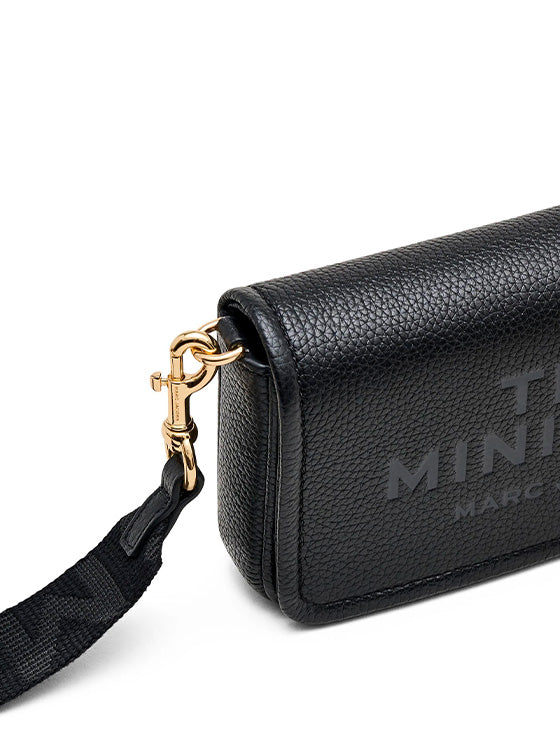 Mala de ombro Marc Jacobs The Leather Mini Tote Preto