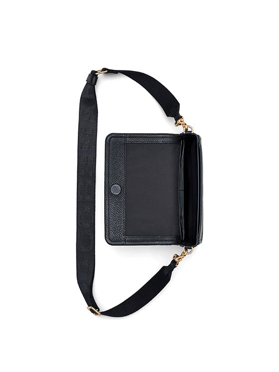 Mala de ombro Marc Jacobs The Leather Mini Tote Preto