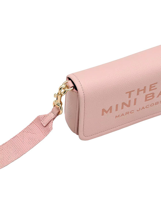 Mala de ombro Marc Jacobs The Leather Mini Tote Rose