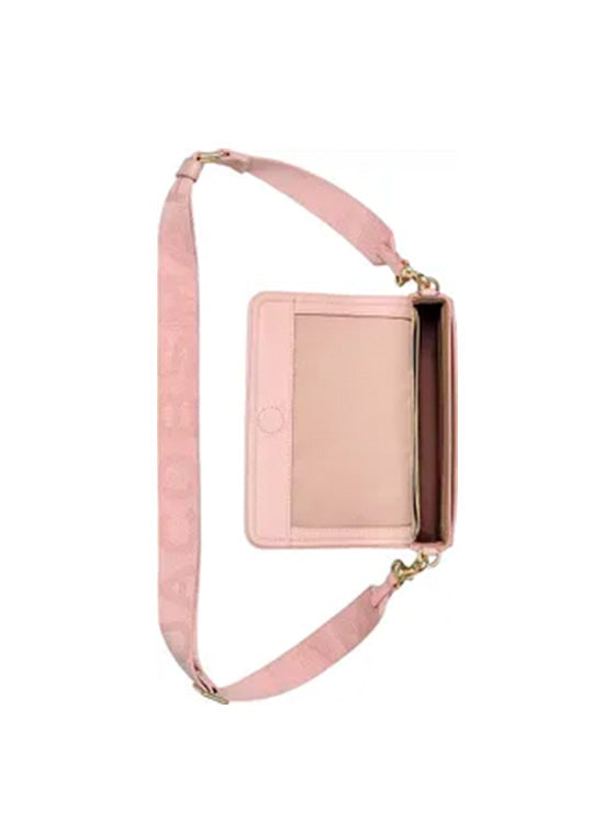 Mala de ombro Marc Jacobs The Leather Mini Tote Rose