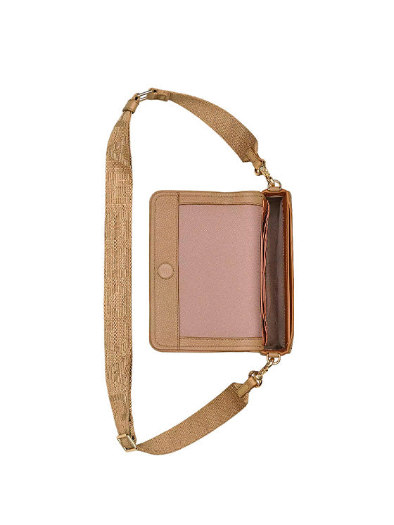 Mala de ombro Marc Jacobs The Leather Mini Tote Bege