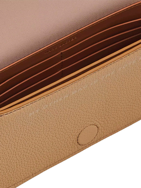 Mala de ombro Marc Jacobs The Leather Mini Tote Bege