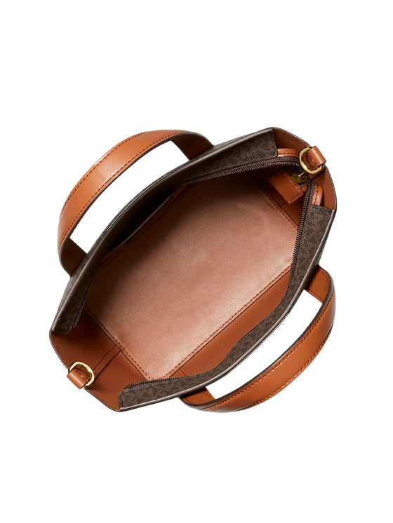 Bolso Michael Kors Pratt Messenger Castanho