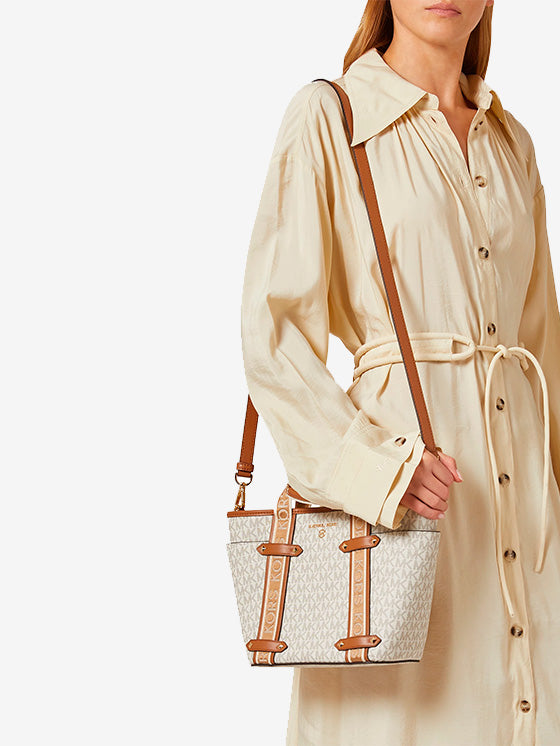 Bolsa Michael Kors Small Maeve Tote Bag Logo Branco