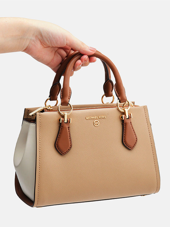 Bolsa Michael Kors Marilyn Bolsa Crossbody Pequena Bege