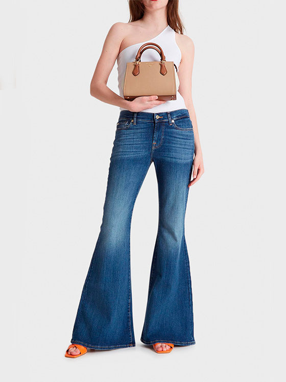 Bolsa Michael Kors Marilyn Bolsa Crossbody Pequena Bege