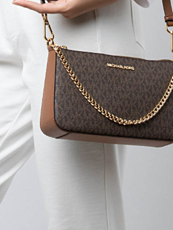 Bolsa Michael Kors Jet Set Travel MD Chain 35H1GTVU6B Castanho