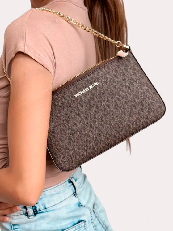 Bolsa Michael Kors Jet Set Travel MD Chain 35H1GTVU6B Castanho