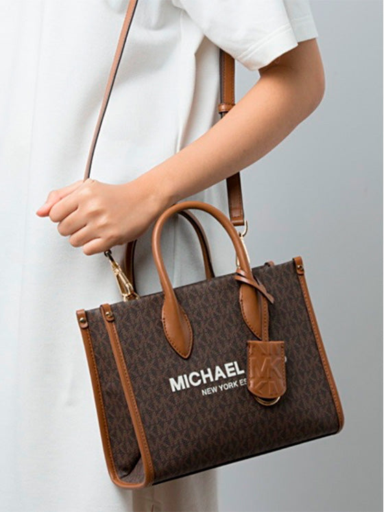 Borsa a mano Michael Kors Mirella Marrone