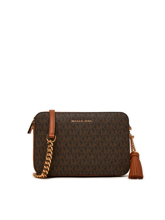 Borsa a tracolla Michael Kors Jet Set 32F8GF5M2B Marrone