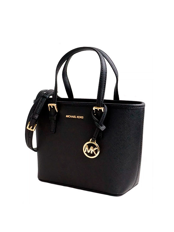 Bolso de hombro Jet Set Travel XS de Michael Kors, color negro