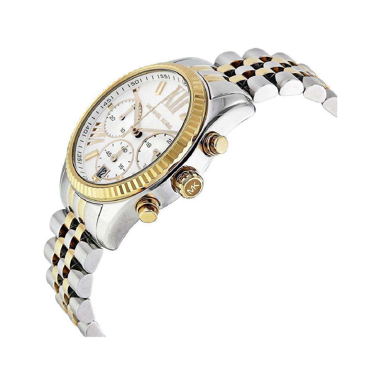 Relógio Michael Kors Lexington Nacar MK5955 Bicolor