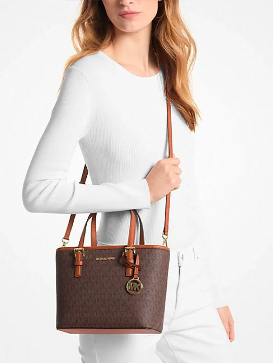 Mala de ombro Michael Kors Jet Set Travel XS Castanho