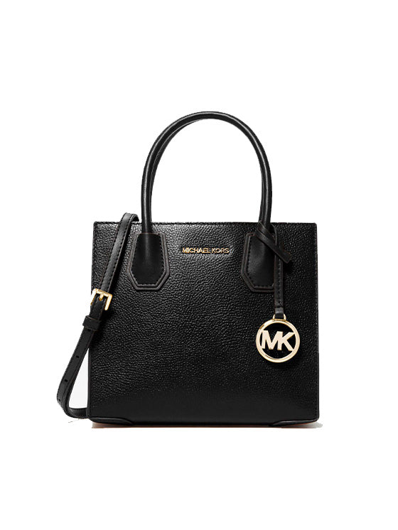 Bolso de mano Michael Kors Mercer Pebble negro