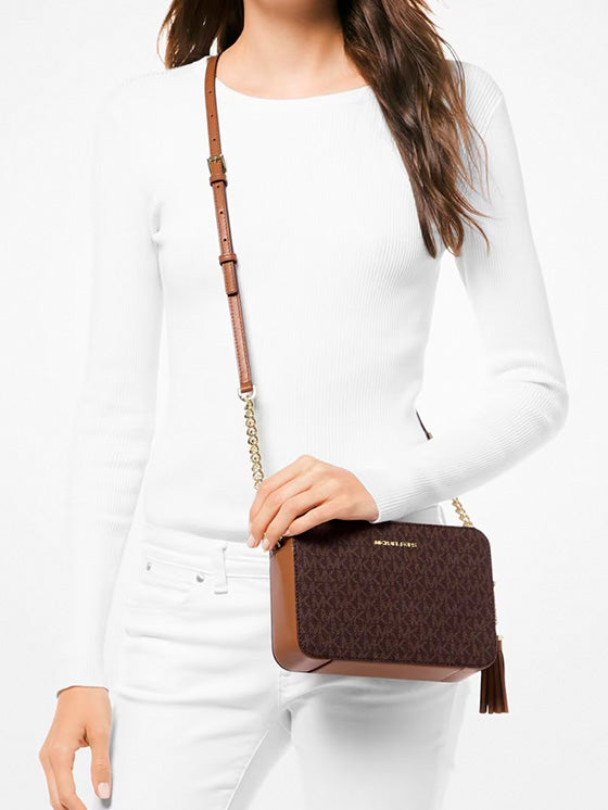 Borsa a tracolla Michael Kors Jet Set 32F8GF5M2B Marrone