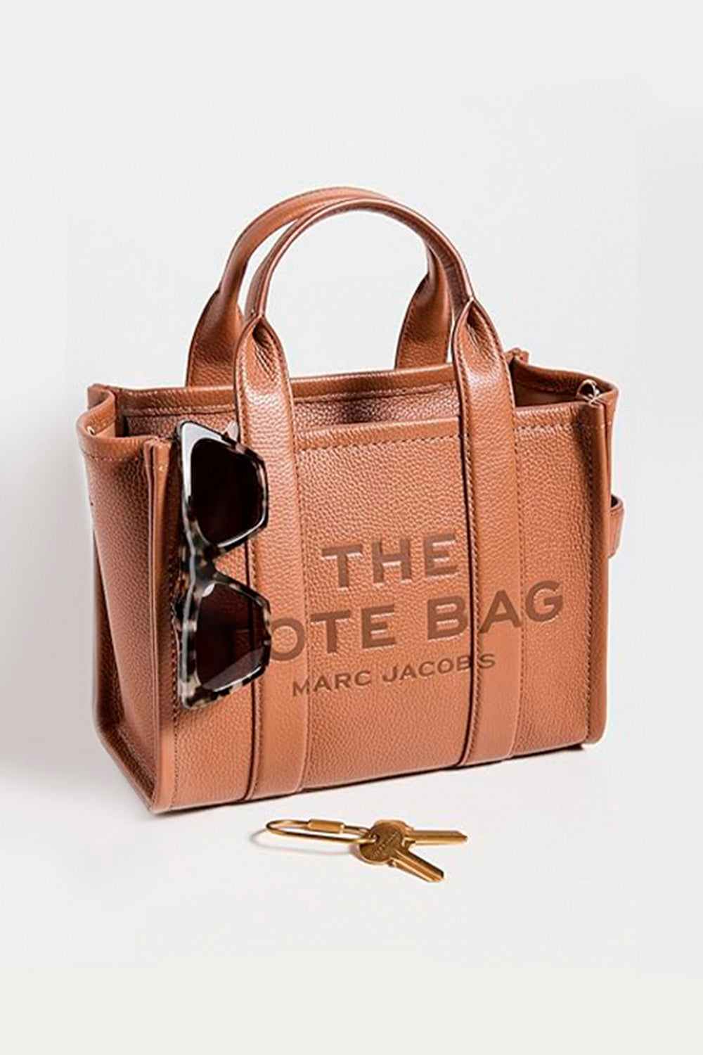 Bolsa de mão Tote Marc Jacobs H009L01SP21 Leather Small Castanho