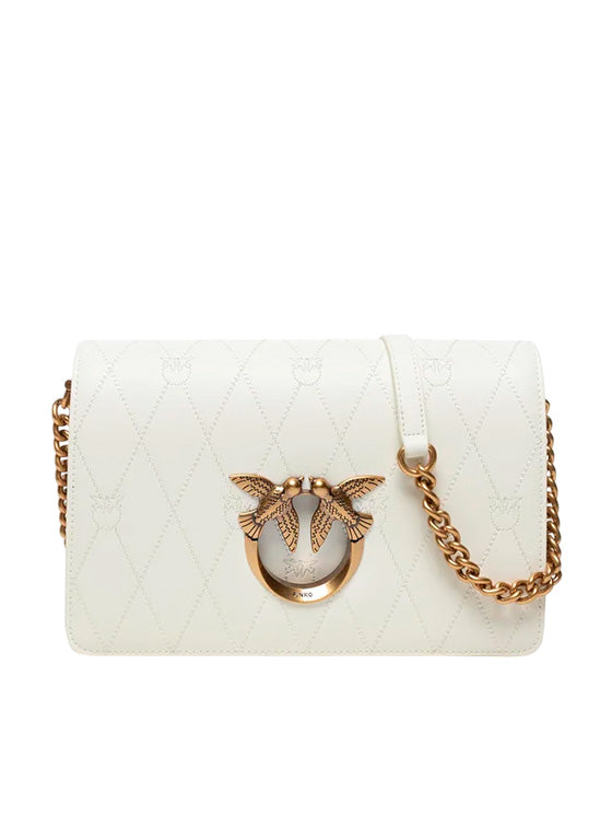 Bolsa Pinko Love Click Wave Logo Branco