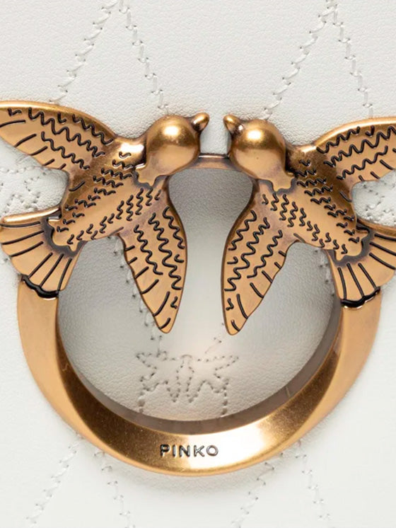 Bolsa Pinko Love Click Wave Logo Branco