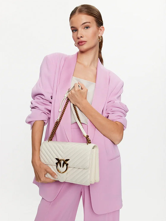 Bolso Pinko Love One Classic 100941 A0GK Branco