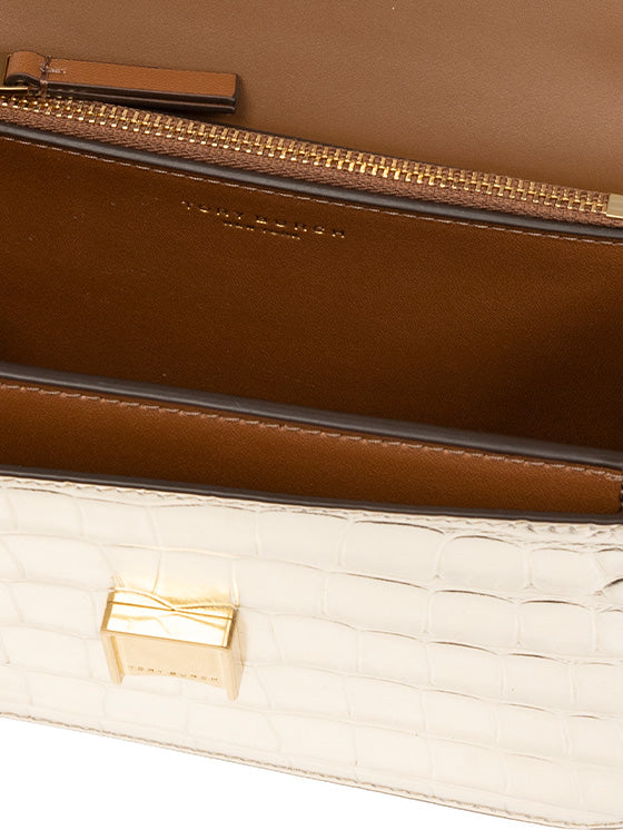 Bolsa de ombro Tory Burch Eleanor champanhe