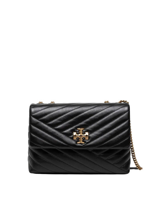 Mala de Ombro Kira Chevron Tory Burch Preto
