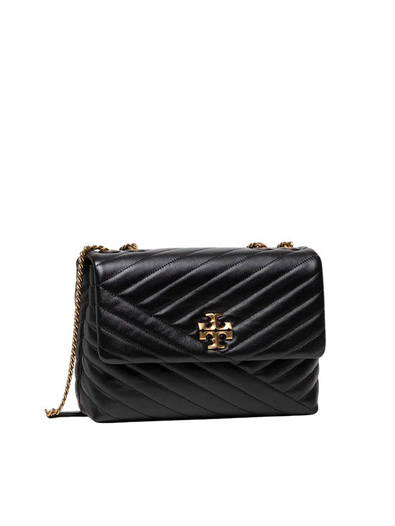 Mala de Ombro Kira Chevron Tory Burch Preto