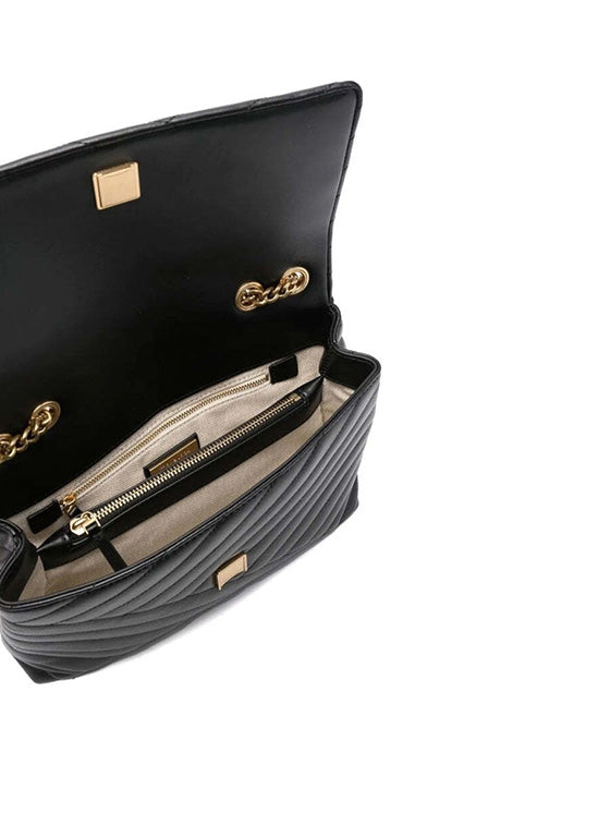 Mala de Ombro Tory Burch Kira Chevron Preto