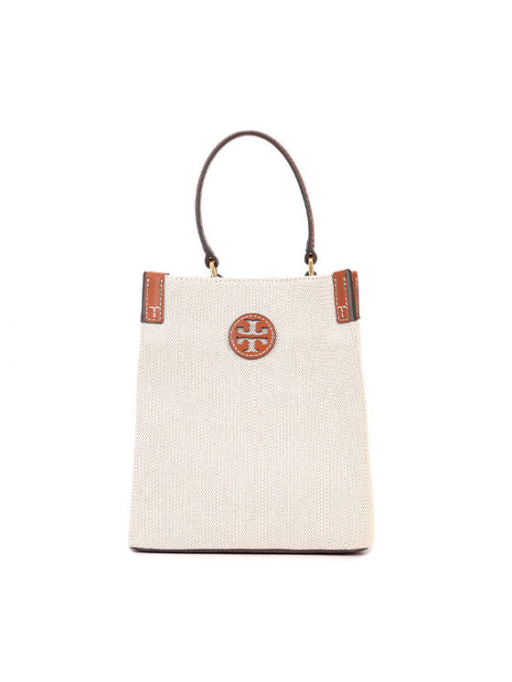 Bolsa de Ombro Tory Burch Canvas Leder 2 Way Bag