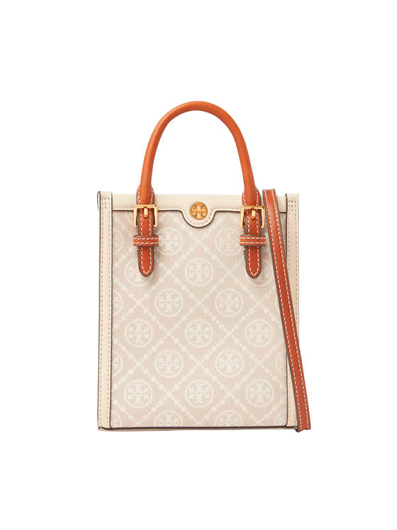 Mala de Ombro Tory Burch Mini T Monogram Tote Bag