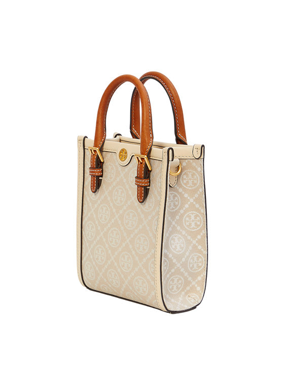 Mala de Ombro Tory Burch Mini T Monogram Tote Bag
