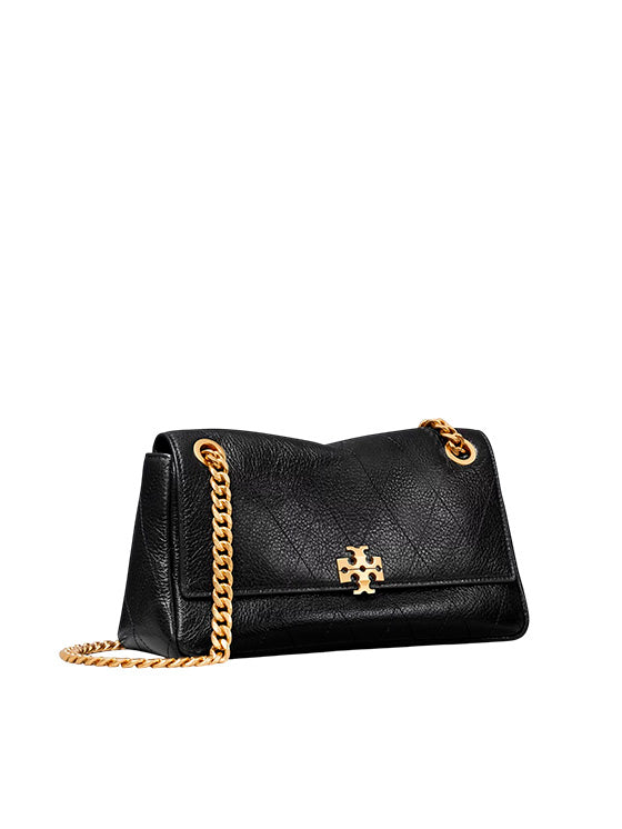 Mala Tory Burch Small Charlie Quilted Shoulder Bag 185829 Preta