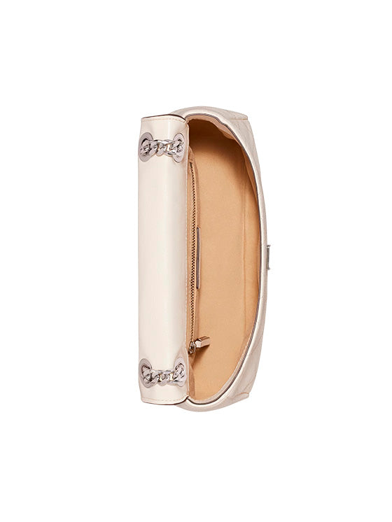 Mala Tory Burch Soft Fleming White Quilted 185829 Bianco
