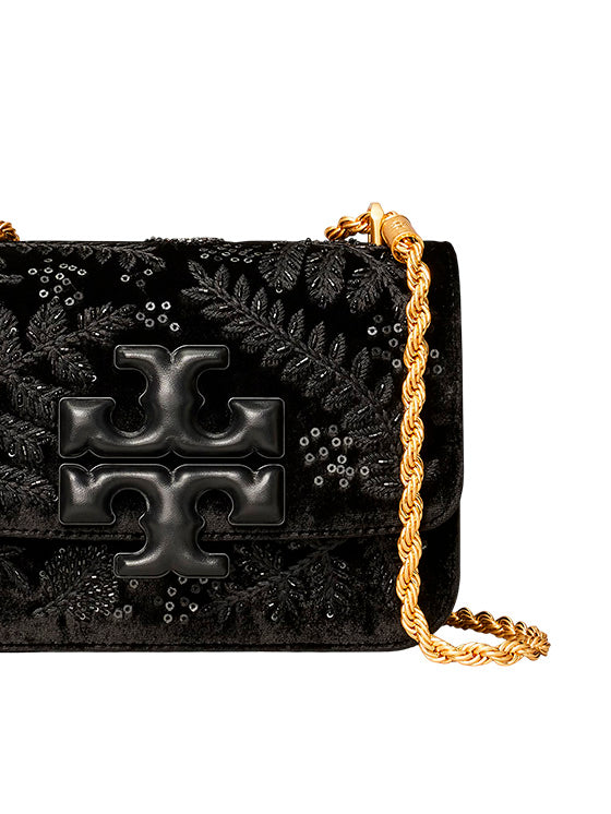 Mala Tory Burch Small Eleanor Convertible Shoulder Bag 80571 em Veludo Bordado