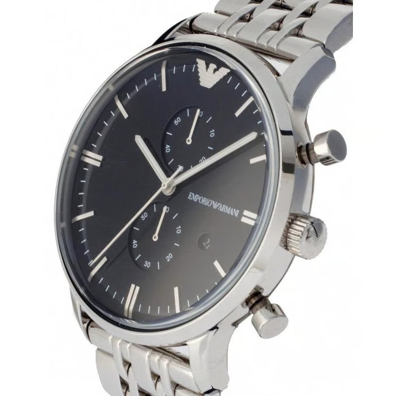 Relógio Emporio Armani AR0389 Gianni para Homem – Aço Prateado